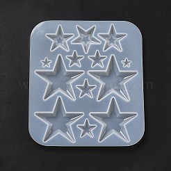 Diy シリコーン カボション金型  レジン型  UVレジン用  エポキシ樹脂ジュエリー作り  星の模様  135x120x8mm  内径：7~39x9~52mm&nbsp;X-DIY-G079-09B