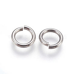 変色しにくい304ステンレス鋼の鋸切りオープン丸カン  ステンレス鋼色  9x1.5mm  内径：6mm  700個/袋&nbsp;STAS-P212-25P-16