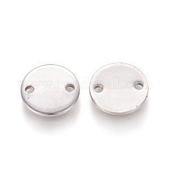 変色しにくい304ステンレススチールリンクコネクター  フラットラウンド  ステンレス鋼色  10x1mm  穴：1mm&nbsp;STAS-L226-020C-P