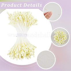綿紐造花芯入り石膏6束  シャンパンイエロー  57x2mm  400個/バンドル&nbsp;DIY-GF0014-10A