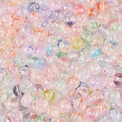 ベーキングペイント透明ガラスビーズ  ラウンド  ミックスカラー  6mm  穴：1.2mm  約1607個/ポンド&nbsp;DGLA-T004-08L