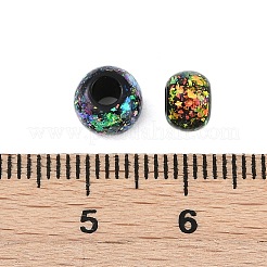 プラスチックビーズ  フラットラウンド  合成オパールと  ミックスカラー  6.5~7x4.5mm  穴：2.8mm&nbsp;FIND-I041-02C