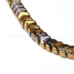 電気メッキ透明ガラスビーズ連売り  矢印  ミックスカラー  5x6x3.5mm  穴：0.8mm  約190個/連  26.38インチ（67cm）&nbsp;EGLA-L044-B