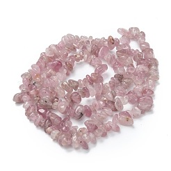 天然マダガスカル ローズクォーツビーズ連売り  チップ  6~11x5~9x2~6mm  穴：0.5mm  約223個/連  33.23インチ（84.4cm）&nbsp;X-G-O187-01