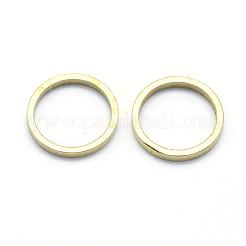 真鍮製フレームコネクター  リング  鉛フリー＆カドミウムフリー＆ニッケルフリー  生（メッキなし）  10x0.8mm  内径：8mm&nbsp;KK-P119-20-10mm-RS