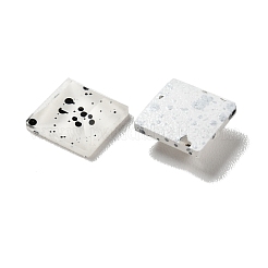 スポット模様樹脂カボション  ネイルアートの装飾の付属品  正方形  透明  6x6x2mm&nbsp;MRMJ-G015-01