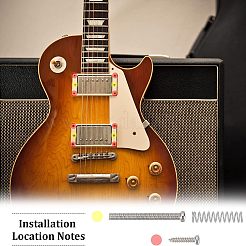 エレキギターアクセサリーキット  鉄と合金のハムバッカーピックアップの高さのネジを含む  ハムバッカーピックアップリング  ピックアップサラウンドフレーム取り付けネジ  ゴールドカラー  12~21x3.5~4.5mm  16個/セット&nbsp;AJEW-WH0307-13G