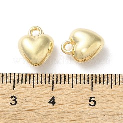 CCBプラスチックペンダント  ハートチャーム  ゴールドカラー  11.5x9.5x5.5mm  穴：1.6mm&nbsp;CCB-C001-09B-G