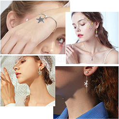 DIYファインディングキット  チベットスタイルの合金ビーズ＆リンク＆チャームを含む  ヒトデ  アンティークシルバー  90個/セット&nbsp;TIBE-SC0001-49
