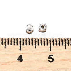 真鍮ビーズ  キューブ  鉛フリー＆カドミウムフリー  ラックめっき  持続的なメッキ  プラチナ  2.5x2.5x2.5mm  穴：0.9mm&nbsp;KK-V011-08P