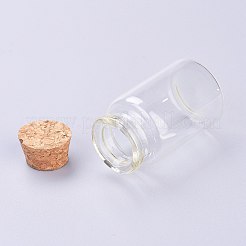 ガラスボトル  コルク栓付き  ウィッシングボトル  ビーズの容器  透明  3x5cm&nbsp;X-AJEW-H102-06B
