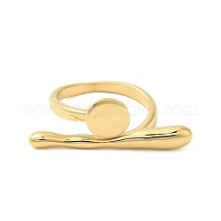 女性用304ステンレスリング  ゴールドカラー  usサイズ6（16.5mm）&nbsp;RJEW-U013-06G