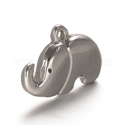 象 304 ステンレス ペンダント  ステンレス鋼色  22x16x5mm  穴：2mm&nbsp;STAS-D111-29