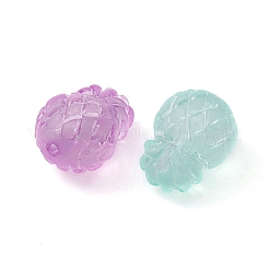 透明つや消しアクリルビーズ  パイナップル  ミックスカラー  14x11x10mm  穴：1.8mm&nbsp;MACR-YW0002-13