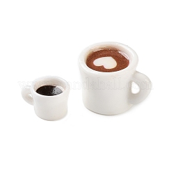 不透明樹脂ペンダント  コーヒー  ミックスカラー  9~14x14~23x11.5~18mm  穴：2~5x1.5~3.5mm  10個/袋&nbsp;RESI-C066-04