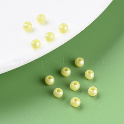 不透明なアクリルビーズ  ABカラー  ラウンド  ミックスカラー  4x3.5mm  穴：1.6mm  約15000個/500g&nbsp;MACR-S371-11-I