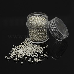 鉄のラウンドスペーサービーズ  銀色のメッキ  2~5mm  穴：1~2mm（5サイズ：2mm  穴：4mm  1.7mm  穴：3mm  1.2mm  穴：2.5mm  1mm  穴：2mm  0.8mm  穴：[1]mm）&nbsp;IFIN-X0001-S-B