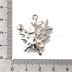 合金ラインストーンペンダント  蝶  樹脂と  プラチナ  30x27x5.5mm  穴：2mm&nbsp;FIND-D305-08P