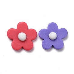 樹脂カボション  花  ミックスカラー  18x19x6.5mm&nbsp;RESI-S364-30