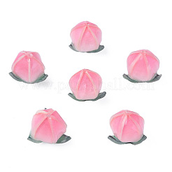 プラスチックビーズ  花  ライトコーラル  16x16x15mm  穴：0.9mm&nbsp;KY-N015-189