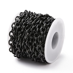 304ステンレススチールアズキチェーン  溶接されていない  ブラック  7.8mm  リンク：9.9x7.8x1.9mm&nbsp;CHS-L020-040EB
