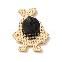 怒ったコーヒー豆のエナメルブローチ  バックパックの服用の金合金のラペルピンバック  コーヒー  29x22mm&nbsp;AL-I003-03G-03