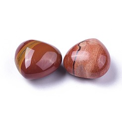 天然レッドジャスパーハートラブストーン  レイキバランシング用のポケットパームストーン  20x20x13~13.5mm&nbsp;G-F659-B19