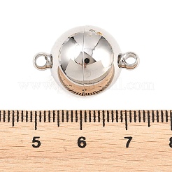 304ステンレススチール製マグネット留め具  ラウンド  カン付き  丸い穴  ステンレス鋼色  23.5x16x16mm  穴：2mm&nbsp;STAS-P452-03F-P