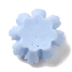 オペーク樹脂カボション  3 Dの花  コーンフラワーブルー  11.5x6.5mm&nbsp;RESI-C036-02D