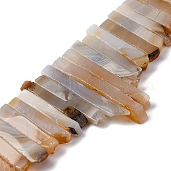 天然樹枝状瑪瑙ビーズ連売り  25~73x5~12x6~10mm  穴：1mm  約40個/連  15.3インチ&nbsp;G-E331-17-01