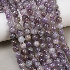 天然石アメジストビーズ連売り  ラウンド  8~8.5x8~8.8mm  穴：1.2mm  約46~48個/連  14.96~5.35''（38~39センチメートル）&nbsp;G-M445-8MM-01C