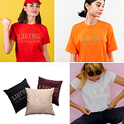 ガラスホットフィックスラインストーン  アップリケの鉄  マスクと衣装のアクセサリー  洋服用  バッグ  パンツ  私の恵まれた人生を生きる  言葉  297x210mm&nbsp;DIY-WH0303-108