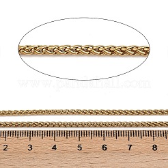 304ステンレススチール製喜平チェーン  溶接されていない  イオンプレーティング（ip）  スプールで  ゴールドカラー  2mm&nbsp;CHS-A019-03G
