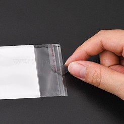 長方形セロファンバッグ  ホワイト  11.5x5cm  一方的な厚さ：0.1mm  インナー対策：6.6x5のCM  穴：6mm&nbsp;OPC-F001-03A