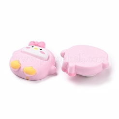 オペーク樹脂カボション  ペンギン  ピンク  23x22.5x8mm&nbsp;RESI-H142-B02