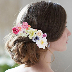 布製造花200個、4種類のスタイル  結婚式のバージンロードやテーブルのセンターピース、パーティー用コンフェッティ、プチギフト、インテリア装飾としておすすめ  ミックスカラー  38~80x16~32mm&nbsp;AJEW-SP0003-69