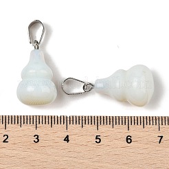 オパールペンダント  201ステンレススチール製金具付き  ヒョウタン  22~23x13mm  穴：4x7mm&nbsp;G-B127-03P-21