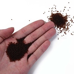 透明チェコガラスシードビーズ15/0個  ラウンド  コーヒー  1.5x1mm  穴：0.5mm  約500 G /袋&nbsp;SEED-N004-004-21