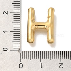 PVD真空メッキ304ステンレスペンダント  18KGP本金メッキ  レターチャーム  文字h  19x14x4.5mm  穴：2mm&nbsp;STAS-S148-29G-H