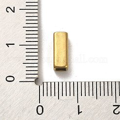 304ステンレススチールビーズ  長方形  ゴールドカラー  10x4x4mm  穴：3.5x3.5mm&nbsp;STAS-Q316-05D-G