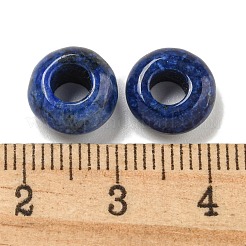 染色された天然のラピスラズリのビーズ  ロンデル  10x4.5mm  穴：3.5mm&nbsp;G-Q173-03A-17