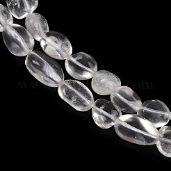 天然石クオーツクリスタルビーズ連売り  水晶  タンブルストーン  ナゲット  9~11x8~9x5~10mm  穴：0.8mm  約45個/連  39cm&nbsp;G-G841-A12