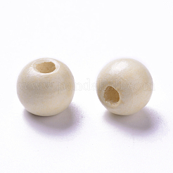 染色天然木ビーズ  ラウンド  無鉛の  小麦  12x11mm  穴：4mm  約1800個/1000g&nbsp;WOOD-Q006-12mm-04-LF