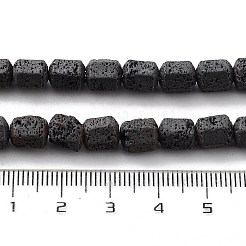 天然溶岩岩ビーズ連売り  艶消し  六角  8x7x6mm  穴：1mm  約52個/連  15.94''（40.5センチメートル）&nbsp;G-H303-C08