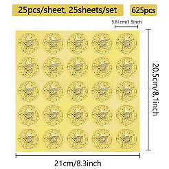 金箔紙ピクチャーステッカー  丸いドット装飾ステッカー  スター  205x210mm  ステッカー：38.1mm&nbsp;STIC-WH0030-001