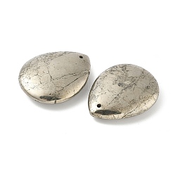 ティアドロップ天然黄鉄鉱ペンダント  45.5x35.5x11mm  穴：1.8mm&nbsp;G-I125-35A-A