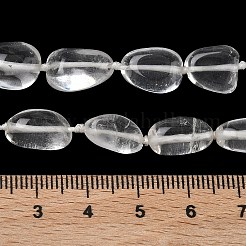 天然石クオーツクリスタルビーズ連売り  水晶  ナゲット  タンブルストーン  ナゲット  9~19x6~10x5~8mm  穴：0.8mm  約29~33個/連  15.67~16.46''（39.8~41.8センチメートル）&nbsp;G-L650-D02-02