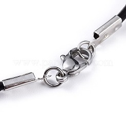 合金天然染め溶岩ロックペンダントネックレス  牛革コードと304ステンレススチールのロブスタークロウ留め具付き  太陽とフラットラウンド  ミックスカラー  18.3インチ（46.5cm）  2.5mm&nbsp;NJEW-JN02453-M