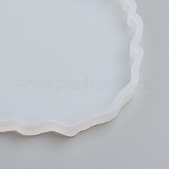 シリコンカップマット金型  レジン型  UVレジン用  エポキシ樹脂ジュエリー作り  ナゲット  ホワイト  115x136x7mm  インナーサイズ：105x127mm&nbsp;LS-DIY-G017-A08