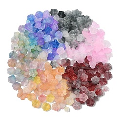 透明アクリルビーズ50g  艶消し  混合図形  パールピンク  12~30.5x11.5~39.5x2.5~9mm  穴：1.6~2.7mm&nbsp;OACR-YW0002-44B